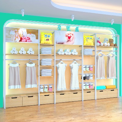 Maternal and child shop by wall side cabinet