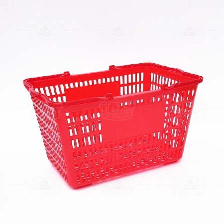 Shopping basket (plastic handle red)